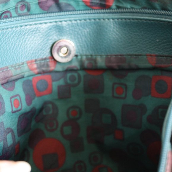 Teal Green Stone Mountain Leather purse Shoulder bag Rich deep Colour Autumn - Picture 9 of 15